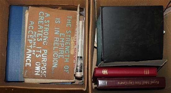 2 boxes of First Day covers etc